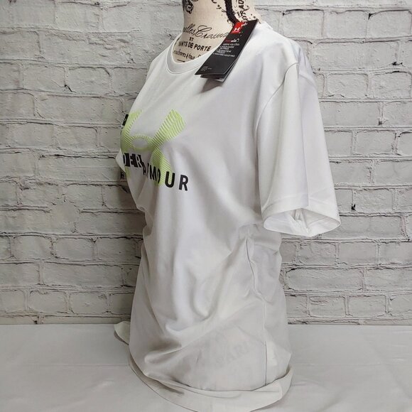 UNDER ARMOUR 'HEATGEAR' LOOSE FIT REFLECTIVE BACK GRAPHIC TEE - Picture 4 of 16